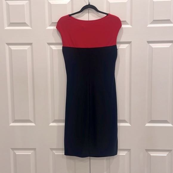 Ralph Lauren navy and red stretch dress Size 12 E20 - Picture 4 of 9